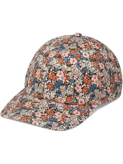 Gucci Liberty Print Cotton Baseball Hat In Pink