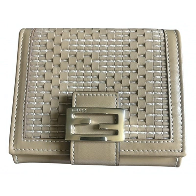 Pre-owned Fendi Leather Wallet In Camel