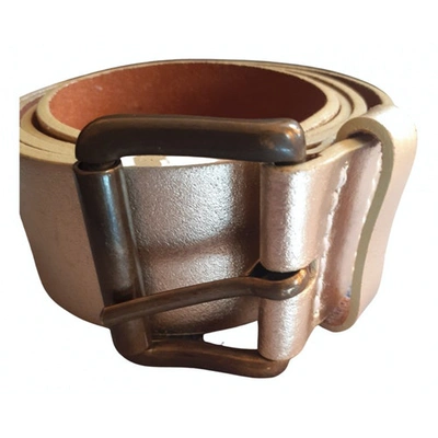 Pre-owned See By Chloé Leather Belt In Gold