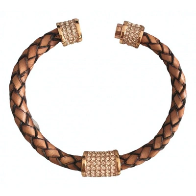 Pre-owned Michael Kors Leather Bracelet In Brown