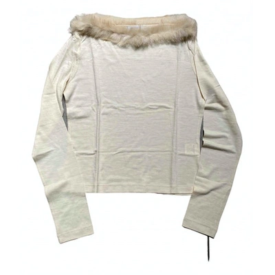 Pre-owned Moschino Wool Jumper In Beige