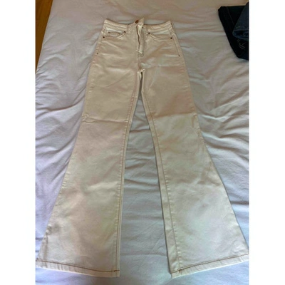 Pre-owned Tommy Hilfiger White Cotton - Elasthane Jeans