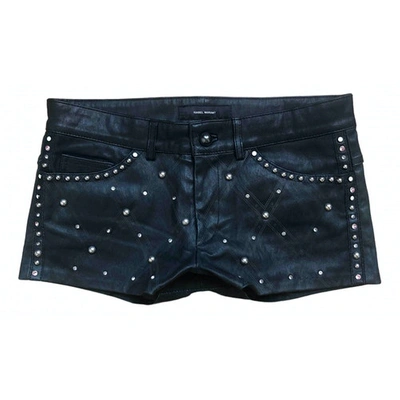 Pre-owned Isabel Marant Black Leather Shorts