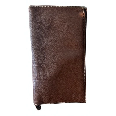 Pre-owned Bric's Leather Wallet In Brown