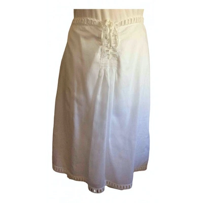 Pre-owned Philosophy Di Alberta Ferretti Mid-length Skirt In White