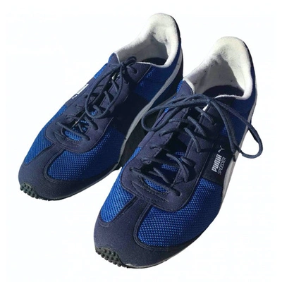 Pre-owned Puma Cloth Trainers In Blue