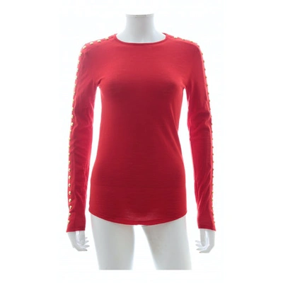 Pre-owned Balmain Wool T-shirt In Red