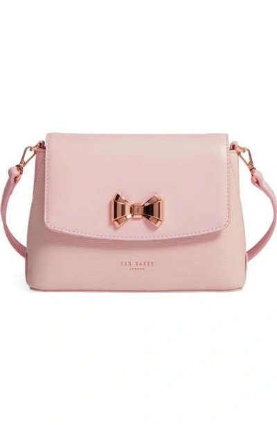 Ted Baker Leather Crossbody Bag In Baby Pink