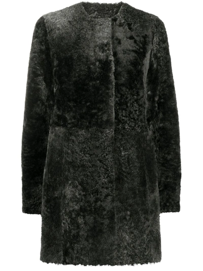 Drome Long-sleeve Button-up Coat In Black