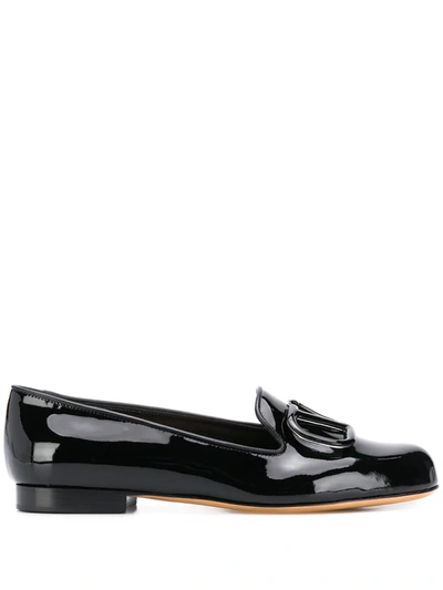 Valentino Garavani Vlogo Loafers In Black