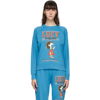 Marc Jacobs Blue Peanuts Edition French Terry Sweatshirt In Washed Blue