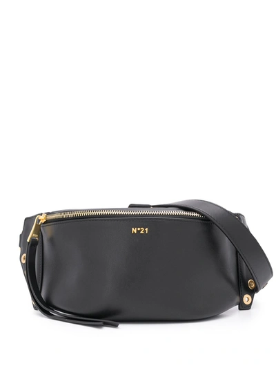 N°21 Chunky Chain-embellished Belt Bag In Black