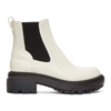 Rag & Bone Off-white Leather Shaye Boots In 104 Antqwht