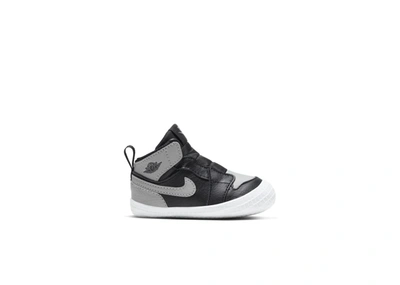 Pre-owned Nike Jordan 1 Crib Bootie Black Medium Grey (i) In Black/white/medium Grey