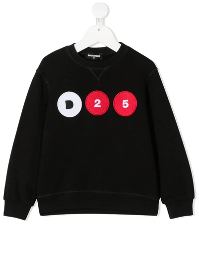 Dsquared2 Kids' Embroidered Logo Sweatshirt In Black
