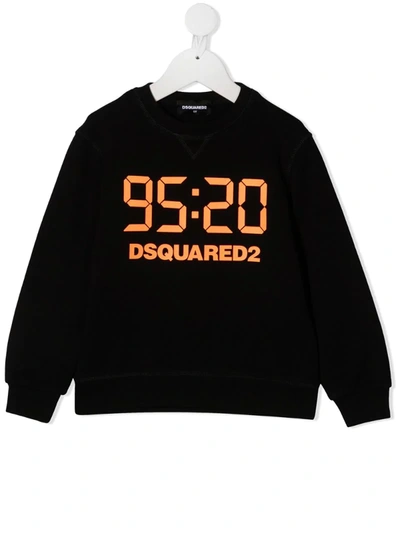 Dsquared2 Kids' Logo Print Sweatshirt In Black