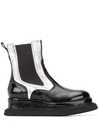 Premiata Flatform Ankle Boots In Black