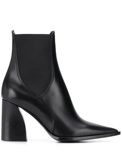 Premiata Leather Ankle Boots In Black