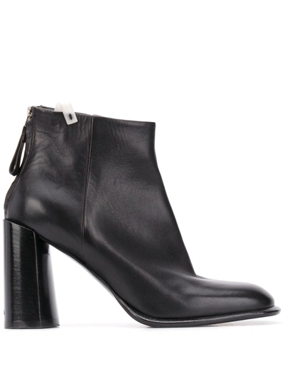 Premiata Block Heel Ankle Boots In Black