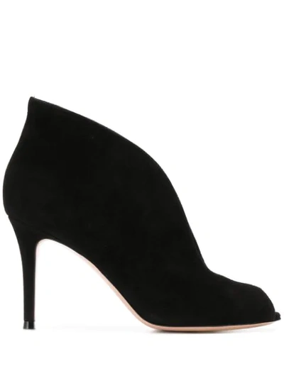 Gianvito Rossi Vamp Open-toe Booties In Black