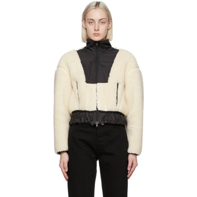 3.1 Phillip Lim / フィリップ リム Off-white Cropped Sherpa Bonded Jacket In Ivory/black
