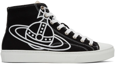 Vivienne Westwood Logo-print High-top Sneakers In Black