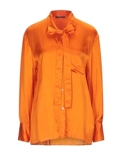 Department 5 Woman Shirt Orange Size M Viscose