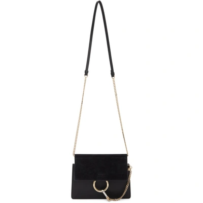 Chloé Black Mini Faye Bag In 001 Black