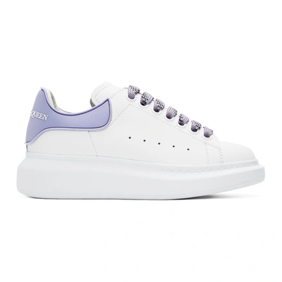 Alexander Mcqueen White & Purple Oversized Sneakers In White