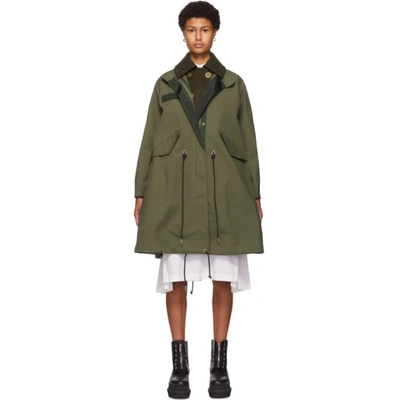 【sacai】 Cotton Oxford Coat 21AW Cotton Nylon Oxford Coat by Sacai- La Garçonne