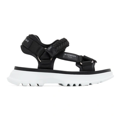 Givenchy Black Spectre Sandals In 001-black