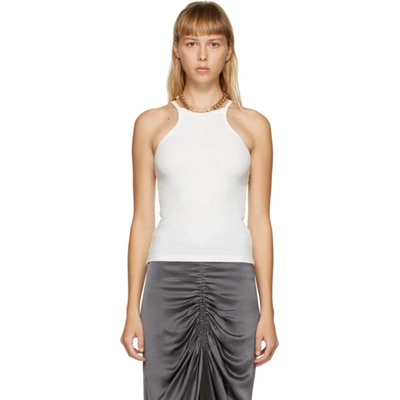 Dion Lee White Chain Necklace Tank Top In Ivory