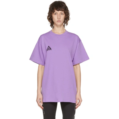 Nike Purple Acg T-shirt In 583 Atom Vi