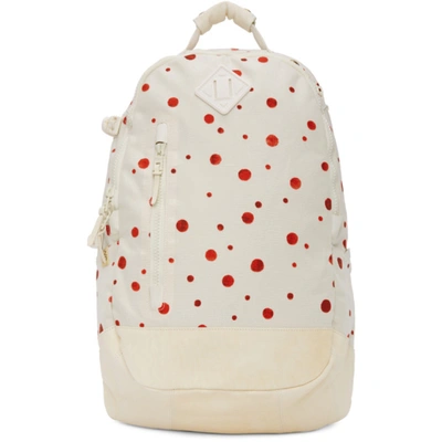 Visvim White And Red Spotted Cordura Backpack