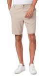 Paige Thompson Slim Fit Linen Blend Shorts In Coastal Beige