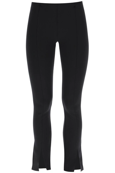 The Row Thilde Stretch-scuba Skinny Pants In Black
