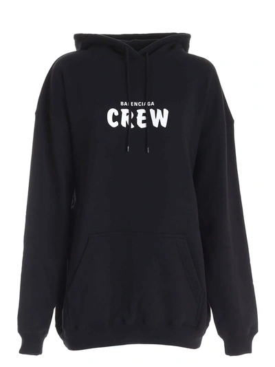 Balenciaga Crew Sweatshirt In Black