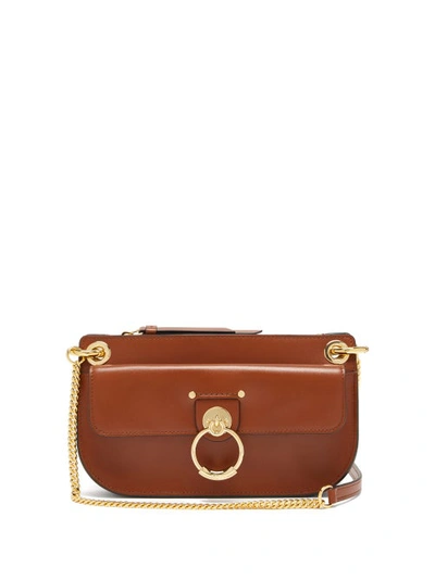 Chloé Tess Mini Leather Cross-body Bag In Brown