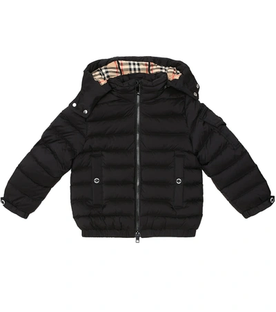 Burberry Kids' Kohen Logo-print Shell Puffer Jacket 4-14 Years In Black