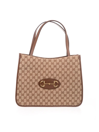 Gucci Horsebit 1955 Shopping Bag In Brown