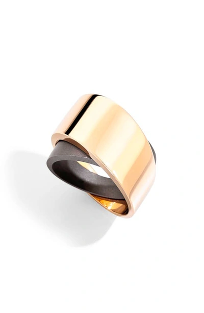Vhernier Women's Tourbillon 18k Rose Gold & Titanium Midi Ring In Rose Gold Titanium