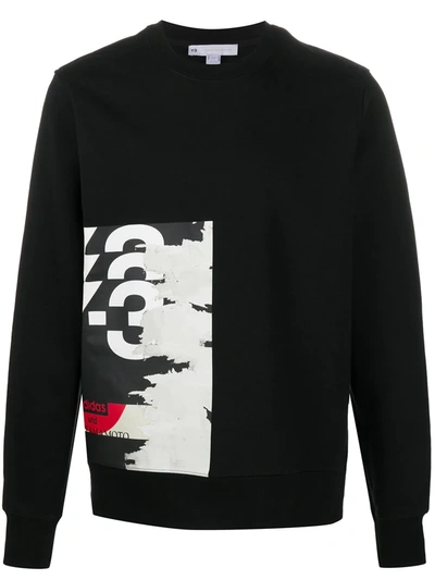 Y-3 M Ch1 Gfx Graphic Crew Sweatshirt In Black