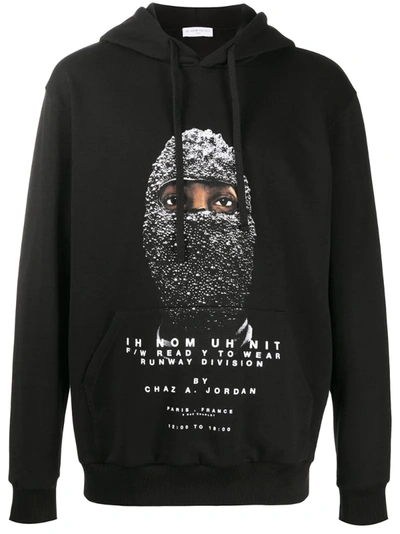 Ih Nom Uh Nit Mask Printed Cotton Sweatshirt Hoodie In Black