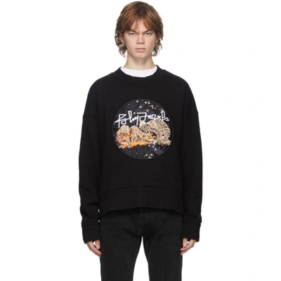 Palm Angels Desert Skull Logo Sweatshirt In Black