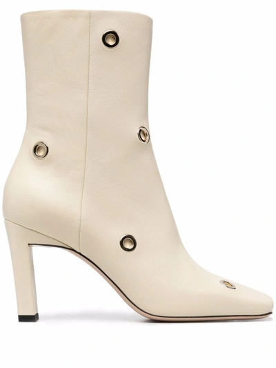 Wandler Ankle Boots Beige Isa Boot In Cream Eyelets