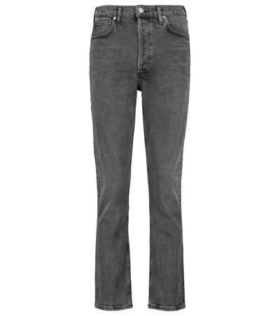 Citizens Of Humanity Charlotte Cropped High-rise Straight-leg Jeans In Grey