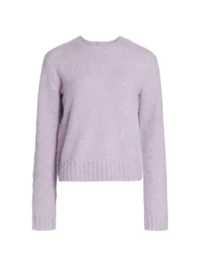 Helmut Lang Brushed Crewneck Cut Out Sweater In Lvdr