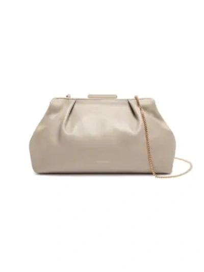 Demellier Women's Florence Leather Clutch In Stone