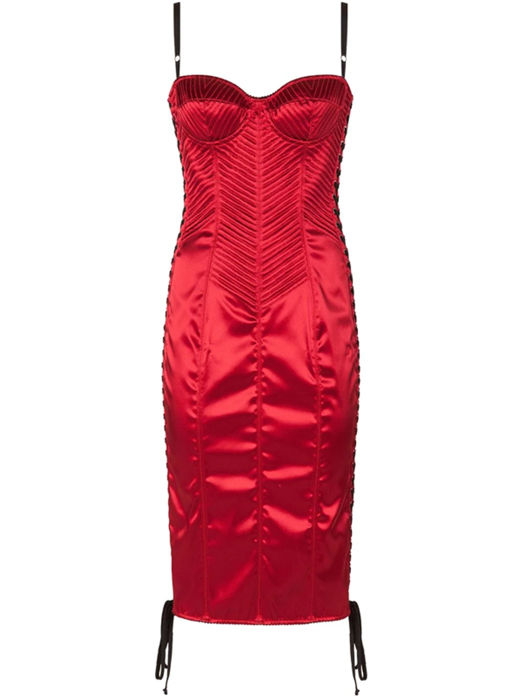 dolce and gabbana red corset dress Dolce & Gabbana Satin Corset Dress