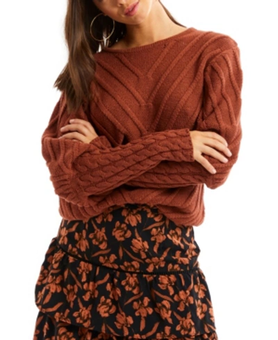 Allison New York Women's Puff Sleeve Sweater In Rust